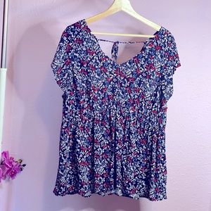 Prescott New York tie back Navy Blue Red and White